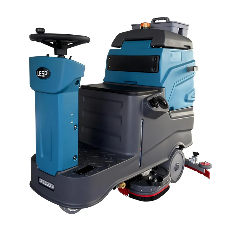 Fregadora de pisos con asiento Lesp T660 con dos cepillos