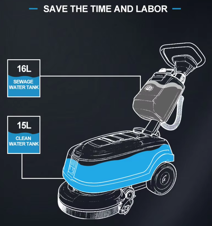 Lavasciuga pavimenti uomo a terra T380