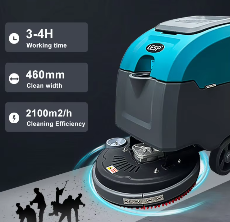 Fregadora de pisos con operador a pie T460