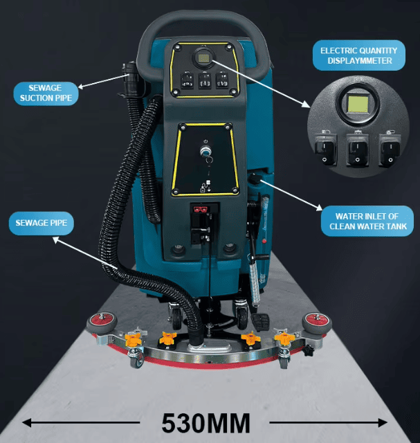 Fregadora de pisos con operador a pie Lesp T530
