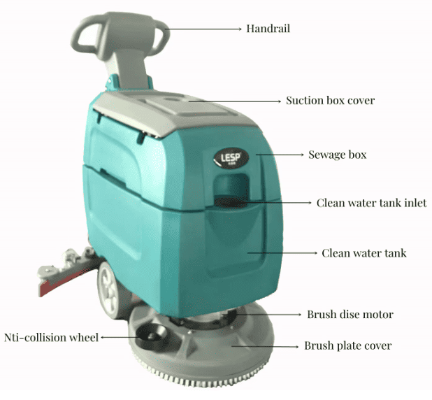 Fregadora de piso con operador a pie LESP SJ460