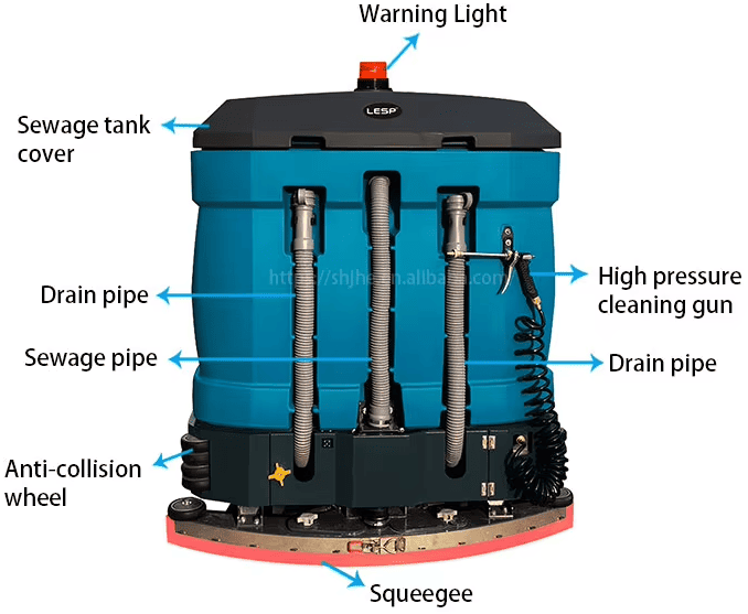 Lesp SJ1450 Spazzatrice-spazzatrice uomo a bordo